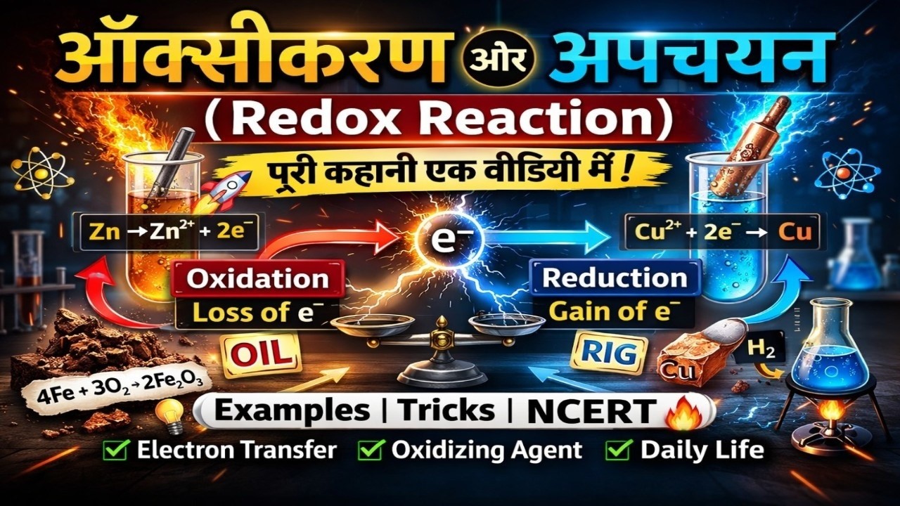 ऑक्सीकरण और अपचयन (Redox Reaction) | Oxidation | Reduction | science