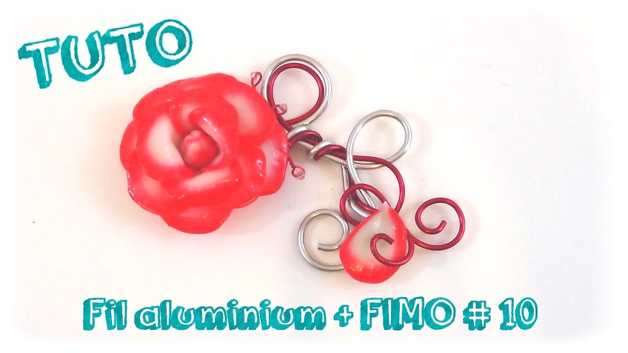 { Tuto } Bijoux fil aluminium et FIMO # 10