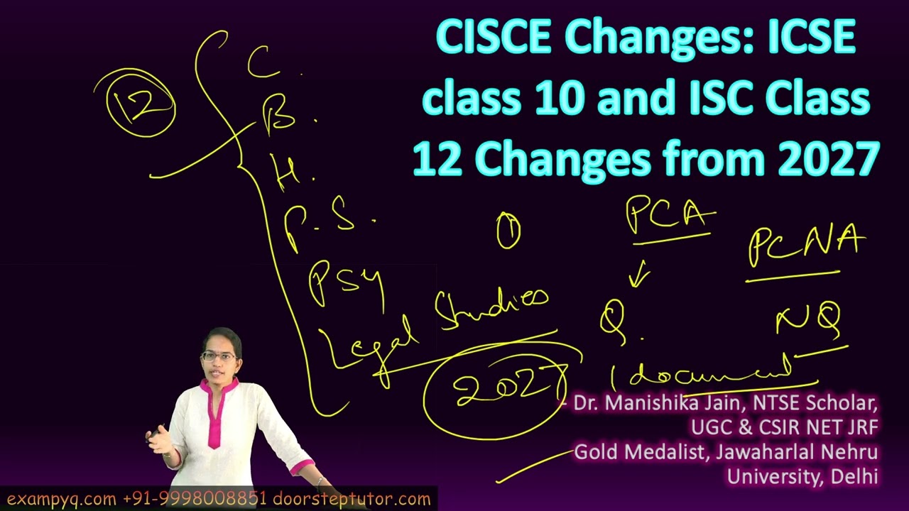 CISCE Changes ICSE class 10 and ISC Class 12 - Changes from 2027 #icse2027