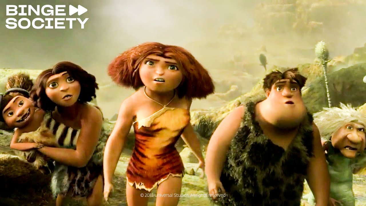 Los Croods | Grug y Guy atrapados en alquitrán