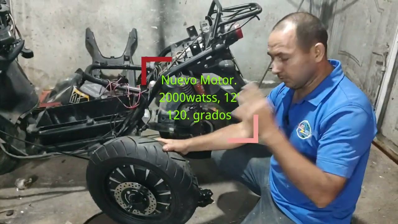 Cambiando Motor. a moto electrica. de 500watts, a 2000watts