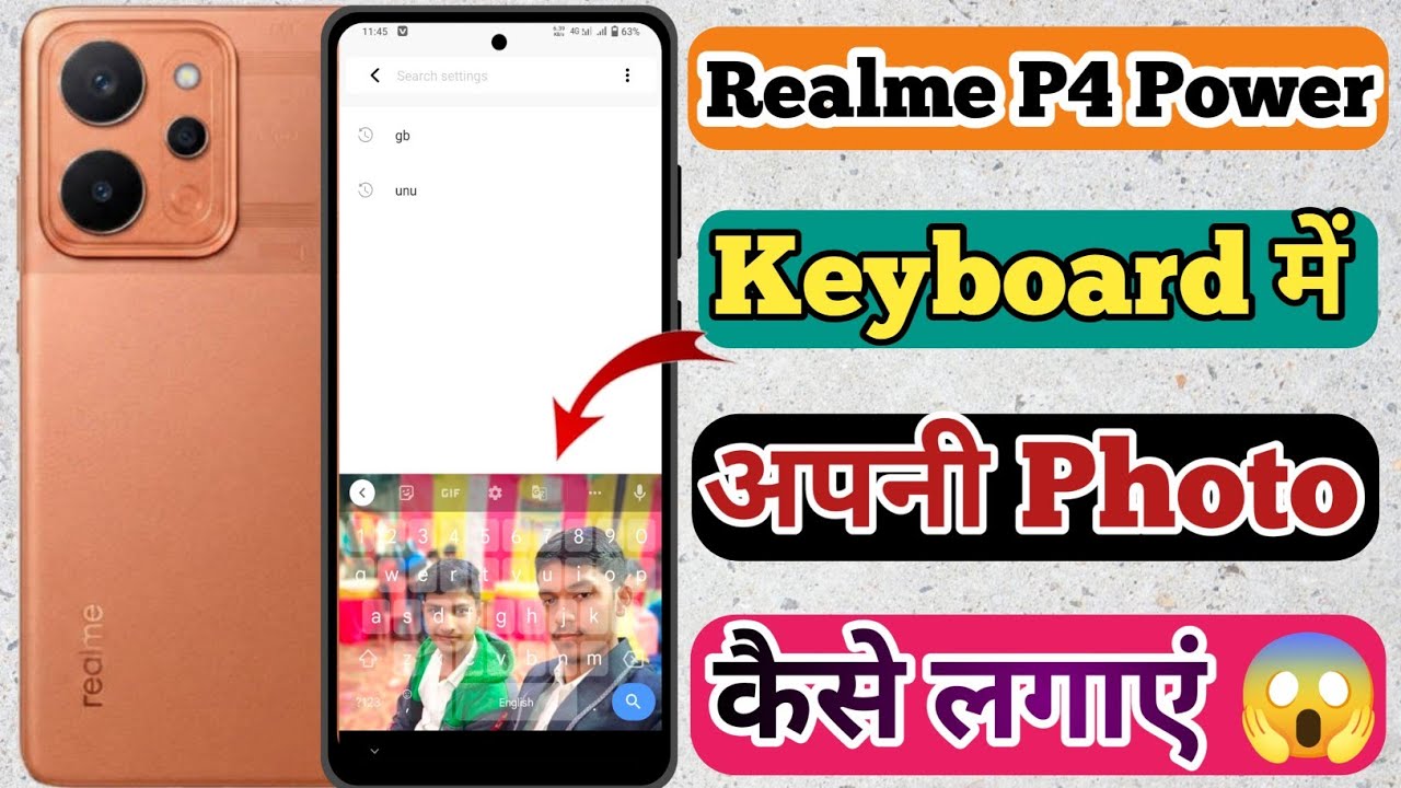 Realme P4 Power 5g Keyboard Me Photo Kaise Lagaye // How To Keyboard Theme In Realme P4 Power 5g