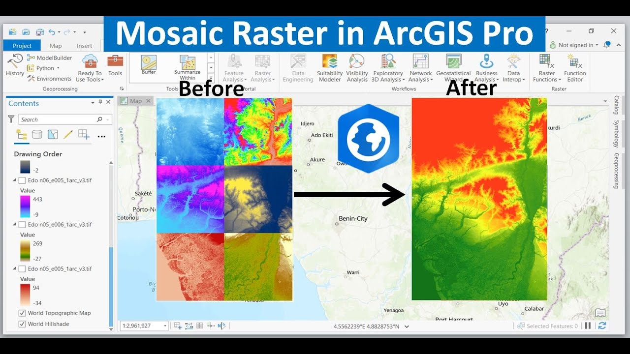 ArcGIS Pro for Beginners: How to Mosaic Raster In ArcGIS Pro