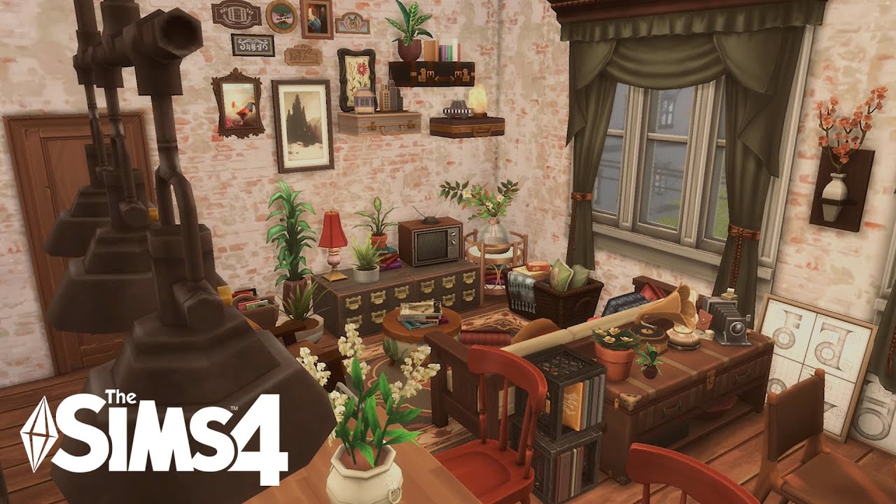 Vintage Collector's Apartment 🚪| The Sims 4 | Stop Motion Build | No CC