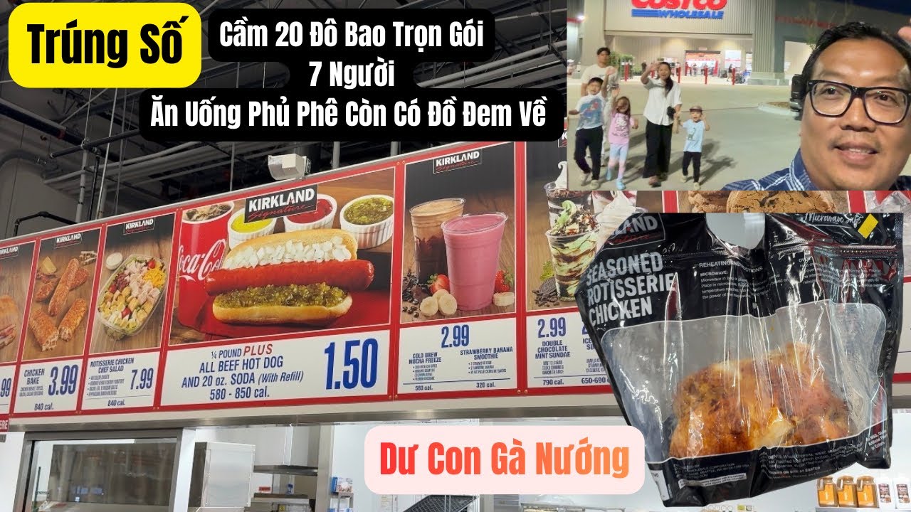 Thử Thách 20 Đô La Mỹ: Dẫn Cả Nhà 7 Người Ăn No Nê Cái Kết Xách Luôn Gà Nướng Về Nhà!