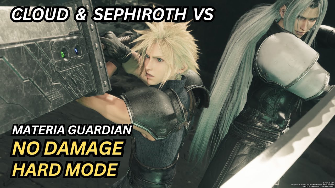 FFVII Rebirth Cloud & Sephiroth Vs Materia Guardian (No Damage, Hard Mode, No Limit)
