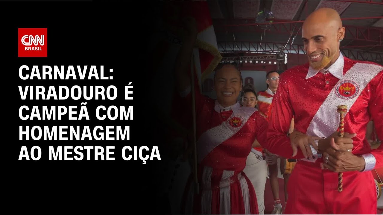 Mestre-sala e porta-bandeira da Viradouro repercutem vitória no Carnaval carioca | CNN NOVO DIA