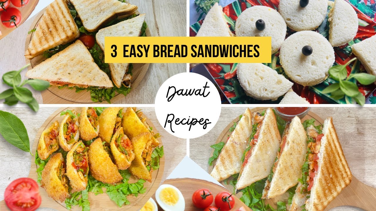 Eid special recipes  | 3 Easy bread sandwiches
