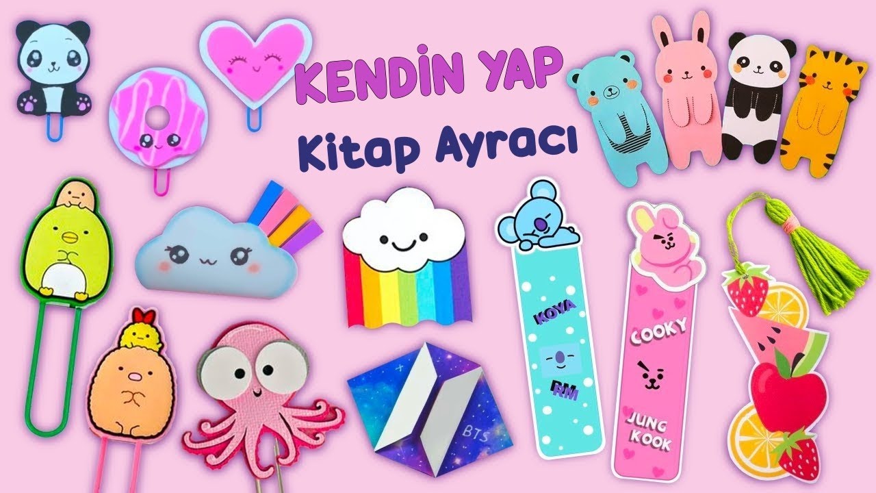 12 ŞAHANE KENDİN YAP KİTAP AYRACI FİKRİ