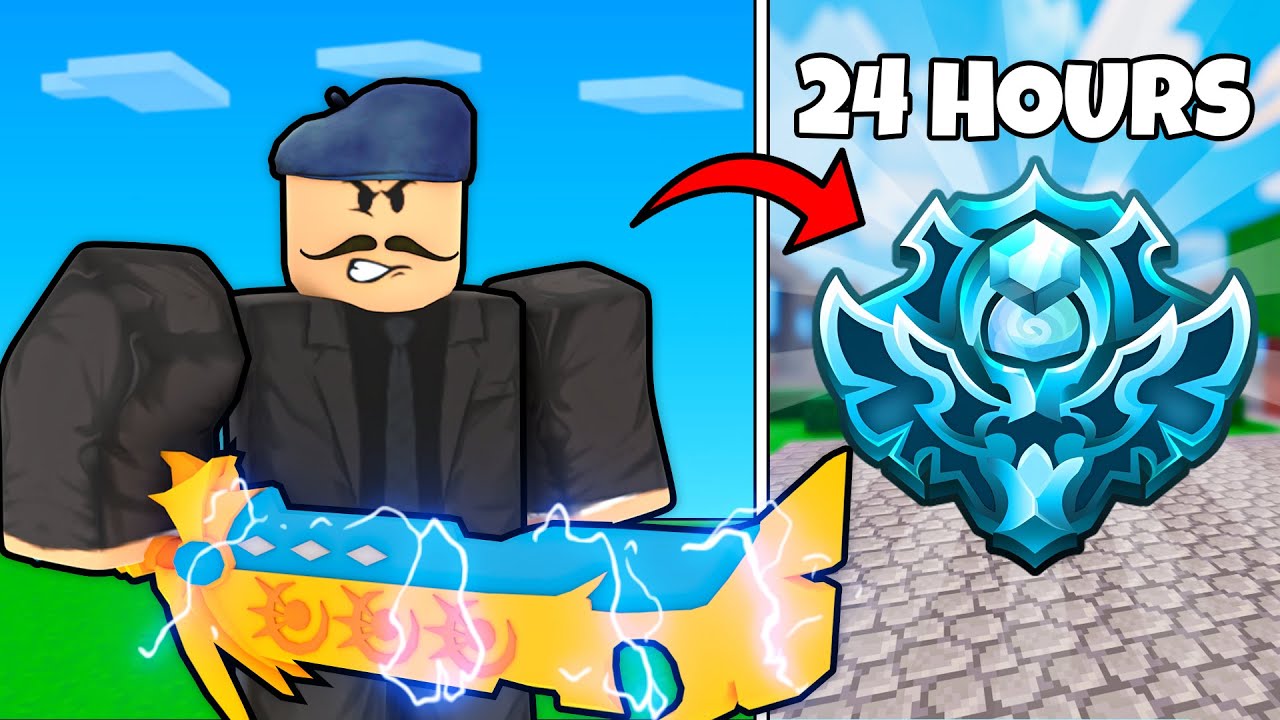 I Got DIAMOND RANK In 24 Hours.. (Roblox Bedwars)