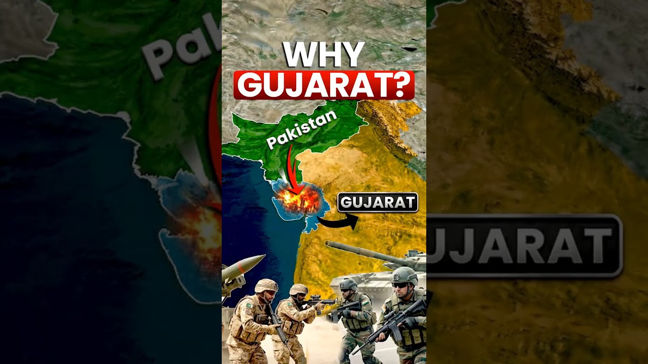Pakistan&rsquo;s Real Target? Not Delhi&hellip; It&rsquo;s Gujarat 😳 #shorts  #mapanimation  #viralshorts
