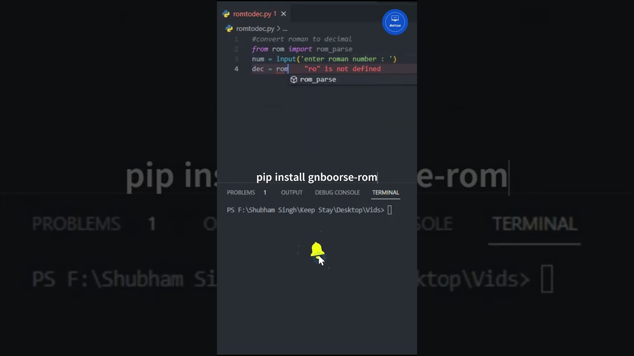 convert roman number to decimal using python #shorts #short