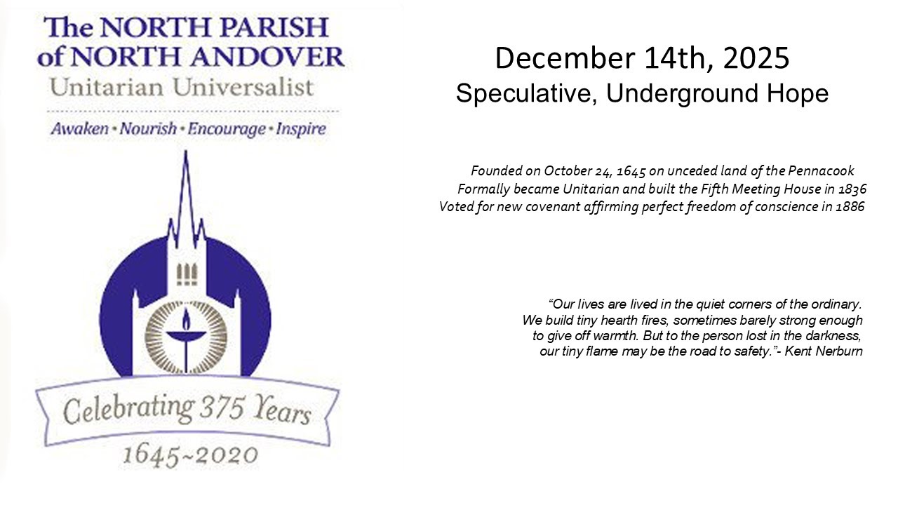 December 14th, 2025: Speculative, Underground Hope