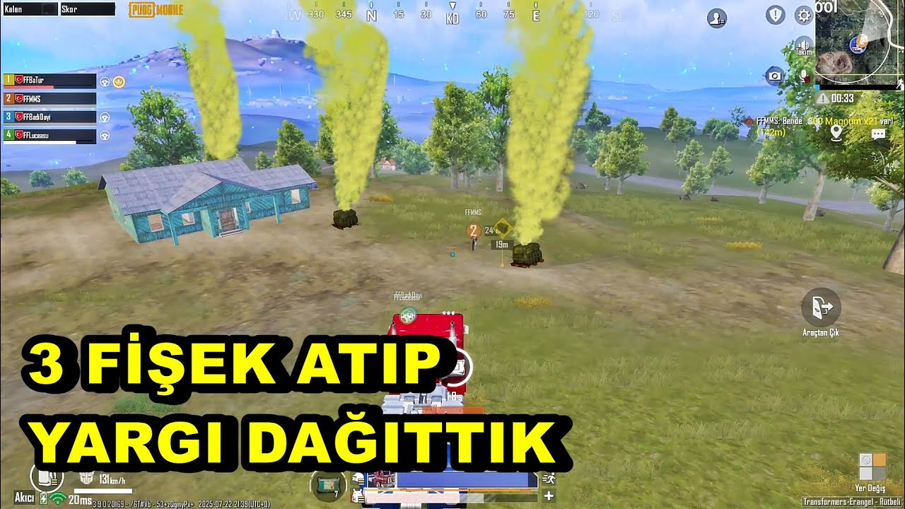 3 FİŞEK ATIP YARGI DAĞITTIK ! BATUR GAME PUBG MOBİLE