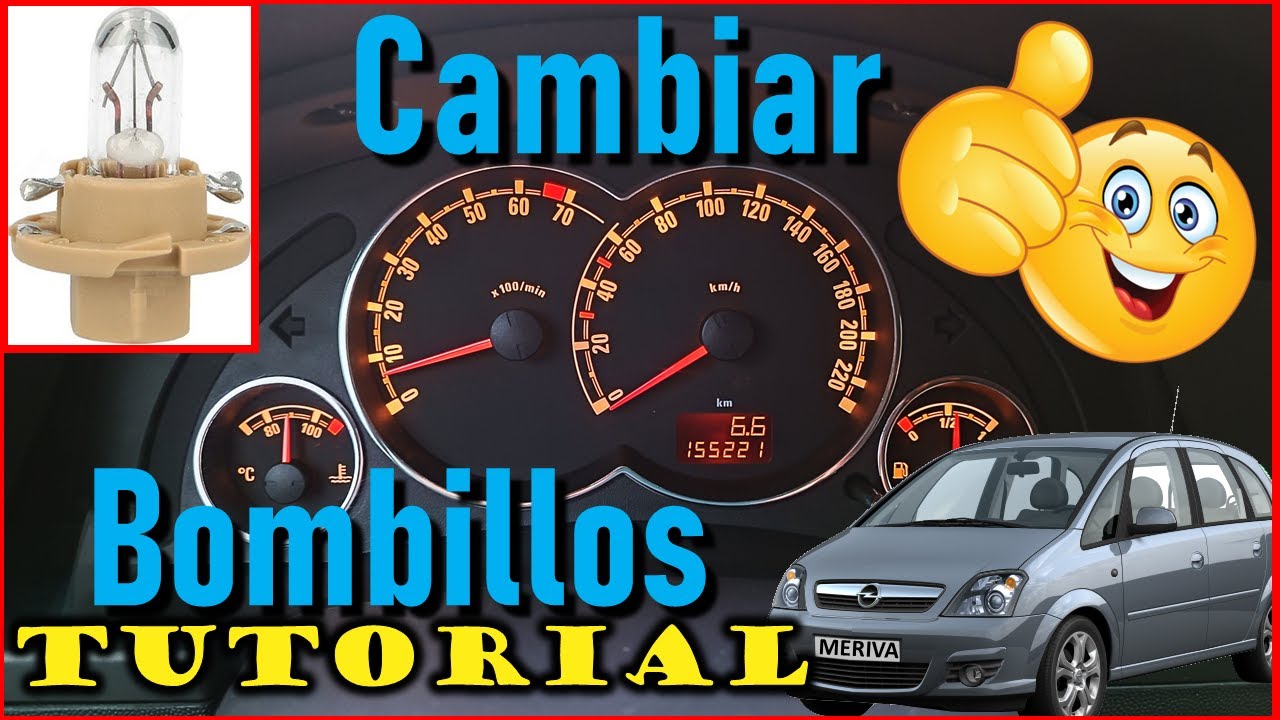 Cambiar bombillos panel de instrumentos - Meriva -  Opel / Chevrolet  / Vauxhall - Tutorial