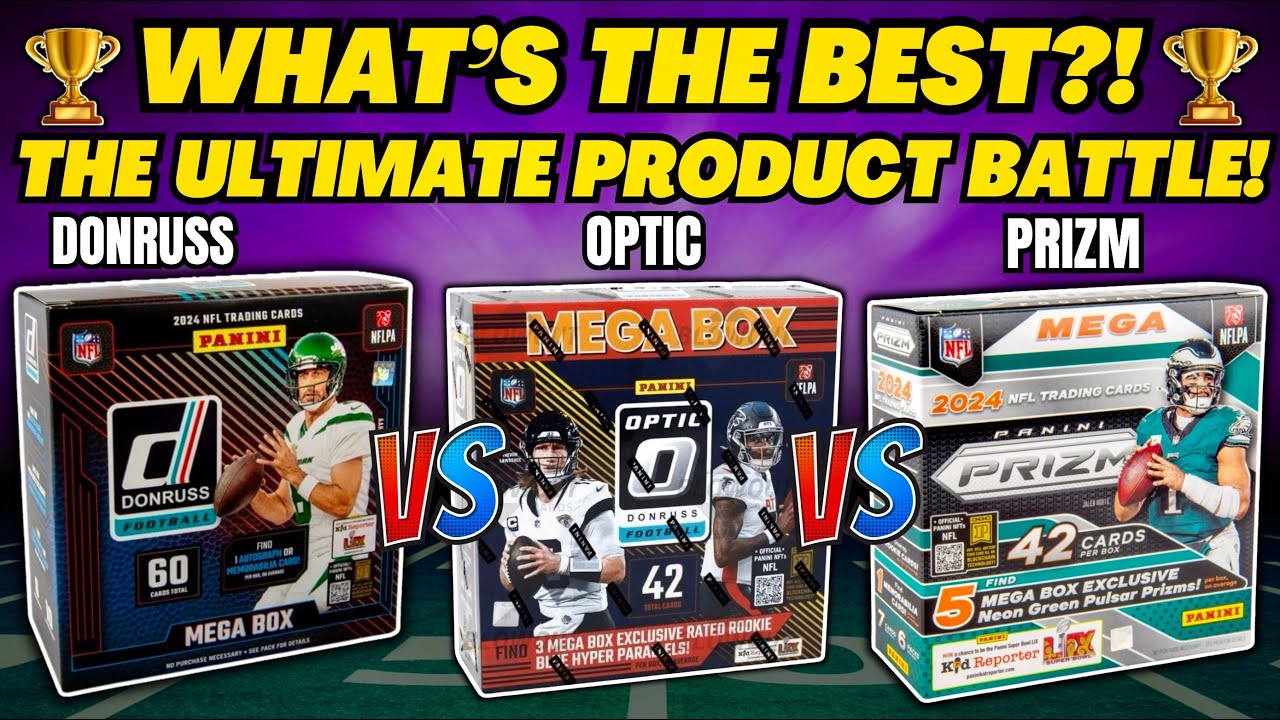 *THE ULTIMATE PRODUCT BATTLE!🤯 2024 DONRUSS vs OPTIC vs PRIZM FOOTBALL MEGA BOX BATTLE!🏈