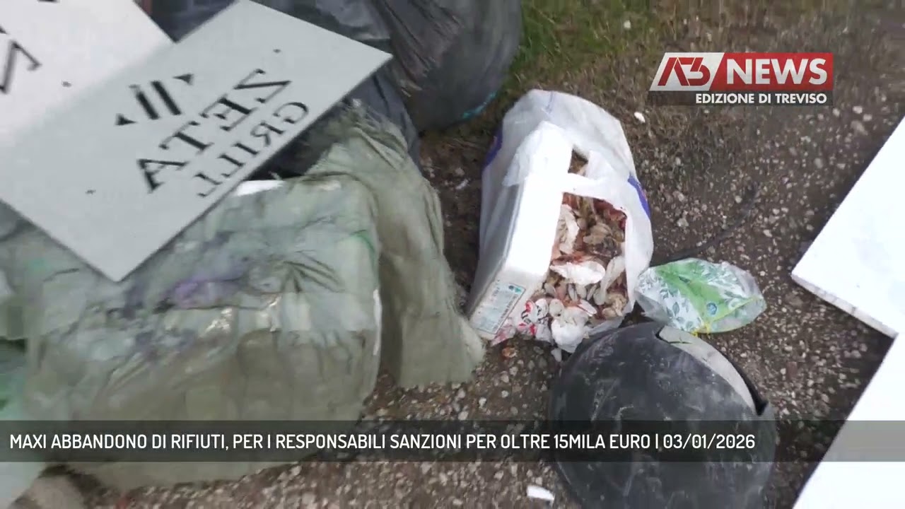 MAXI ABBANDONO DI RIFIUTI, PER I RESPONSABILI SANZIONI PER OLTRE 15MILA EURO | 03/01/2026