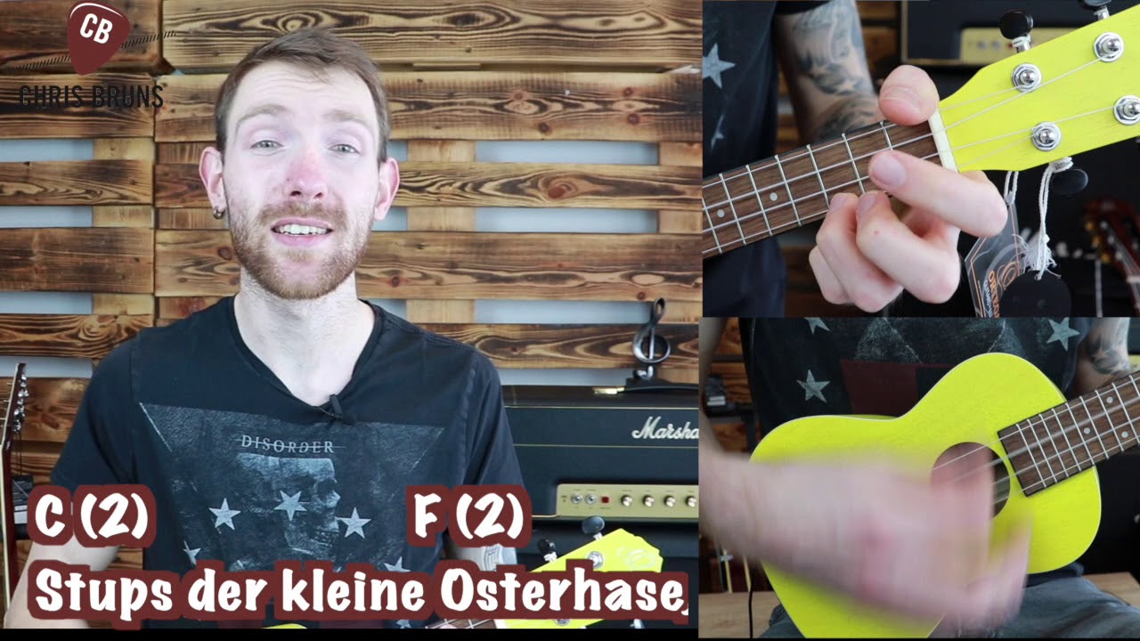 Stups der kleine Osterhase - Kinderlied auf Ukulele - Ideal für ErzieherInnen - inkl. PDF-Datei!