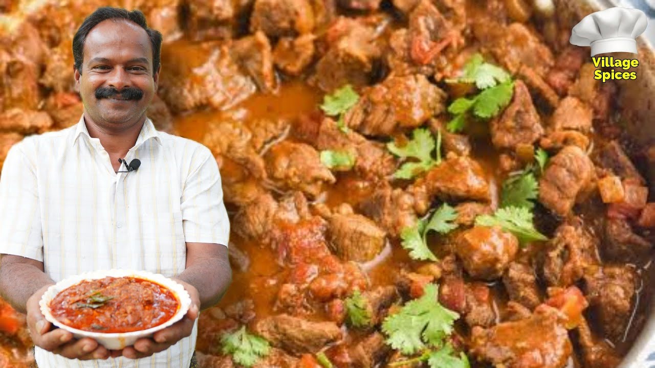 നാവിൽ കപ്പലോടും തനി നാടൻ ബീഫ് കറി😋 | Nadan Beef Curry | Village Spices