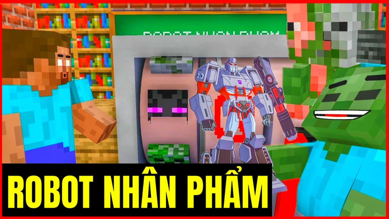 [ Lớp Học Quái Vật ] Vòng Quay ROBOT Nhân Phẩm | Minecraft Animation