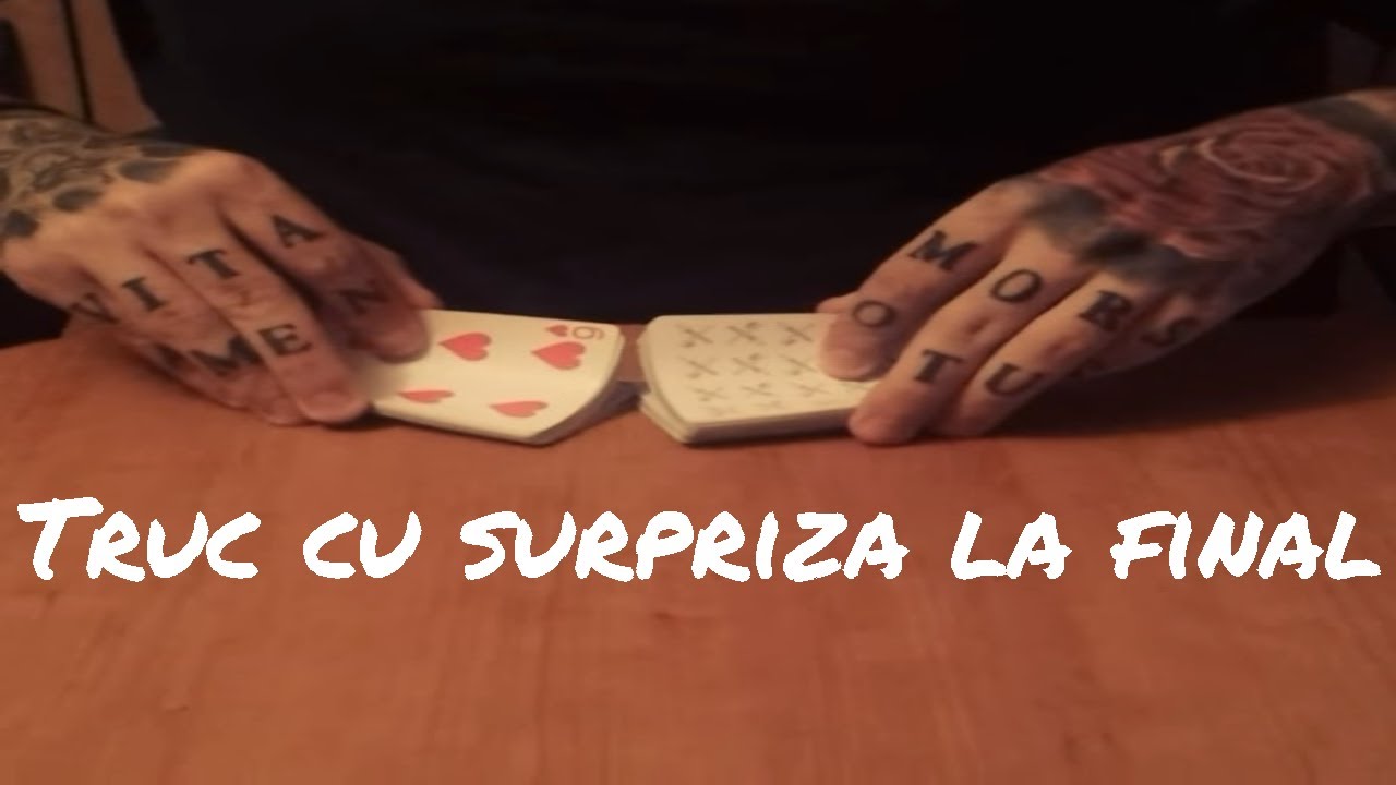 Truc imposibil cu carti cu cei 4 asi si o surpiza