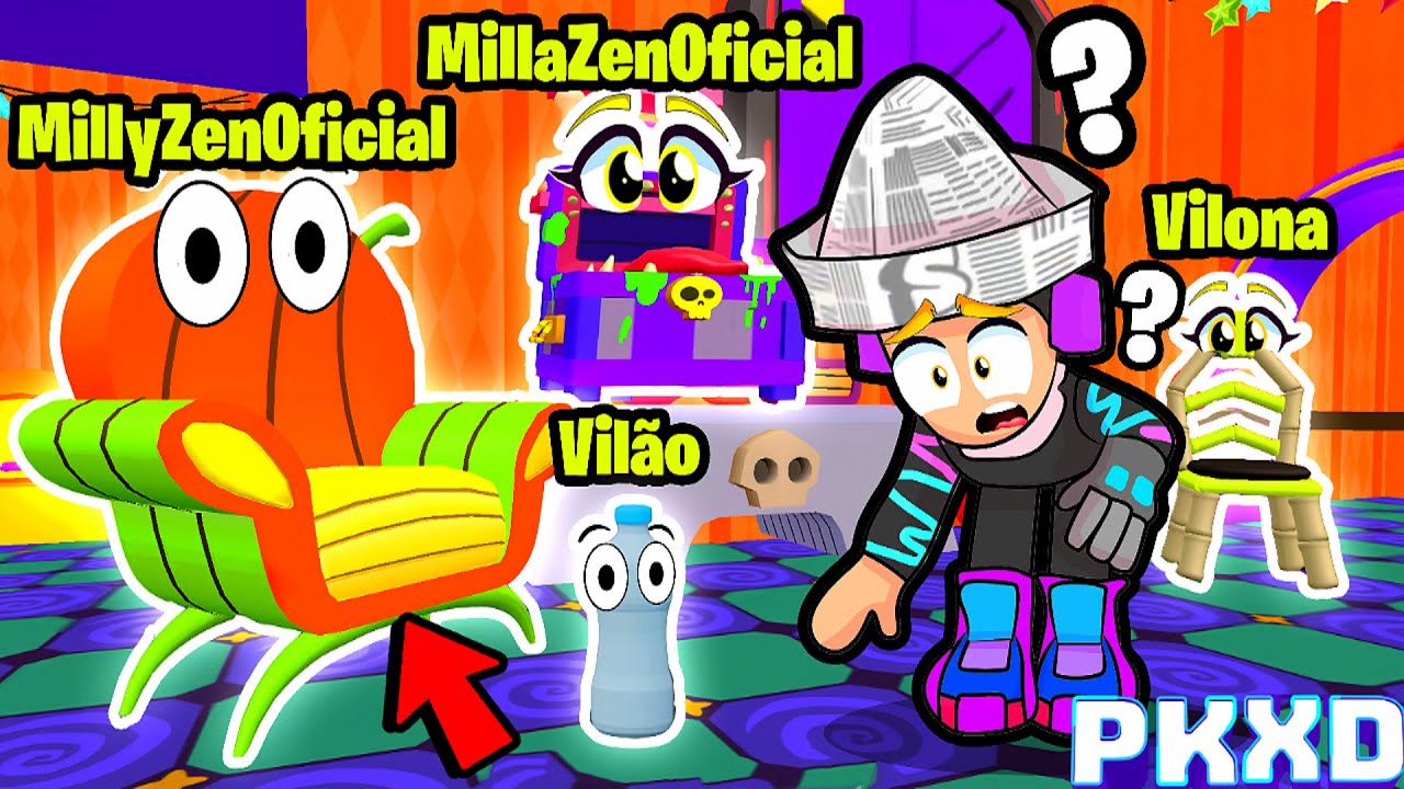 ESCONDE-ESCONDE VIRAMOS OBJETOS DE HALLOWEEN NO PK XD !!! Estevão, Milla e Milly