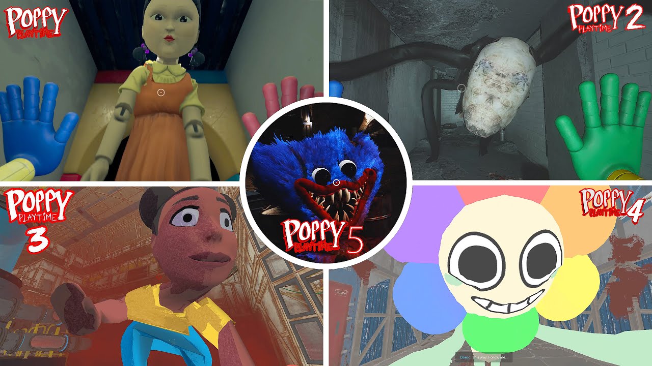 Poppy Playtime 1-6 Full Game –  All Monster Chase Scenes and Jumpscares | How can we overcome this?