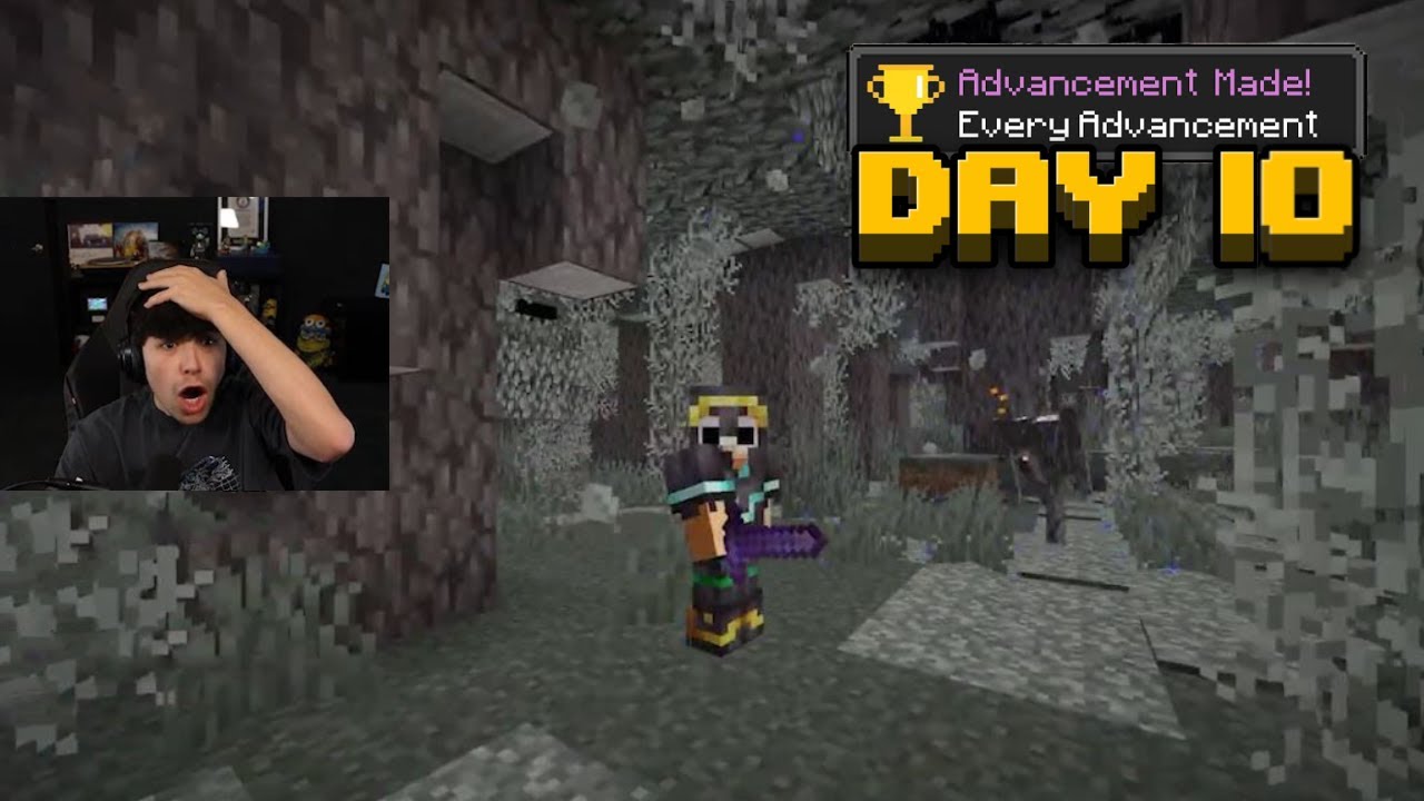 George Completes All Minecraft Advancements Blind (Day 10)