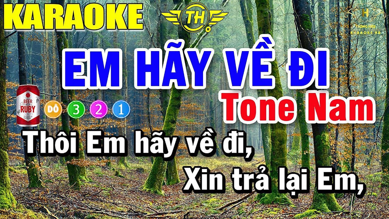 Em Hãy Về Đi Karaoke Tone Nam Nhạc Sống | Trọng Hiếu