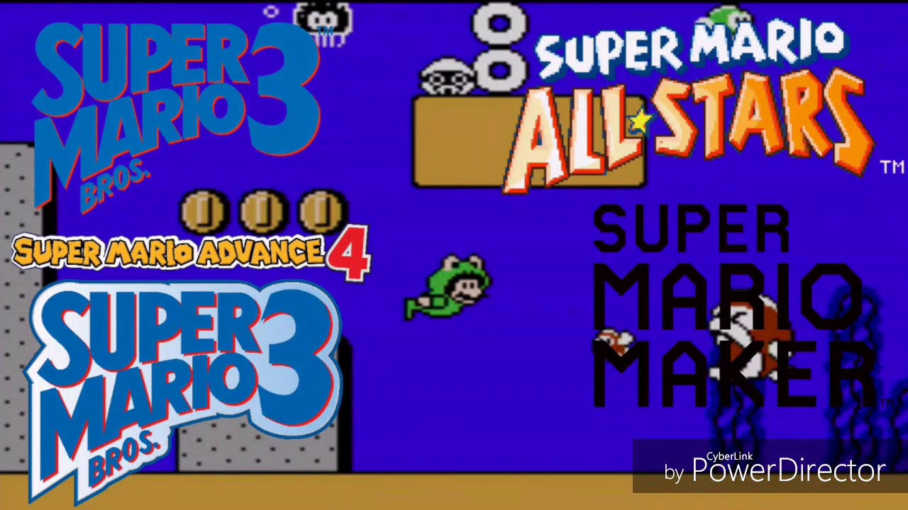 [MASHUP] Super Mario Bros. 3: Underwater Theme (Original+SNES+GBA+Super Mario Maker Edit)