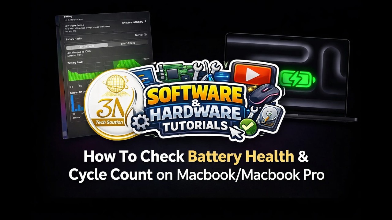 How to check battery health and cycle count on a MacBook / MacBook Pro #BatteryHealth#CycleCount