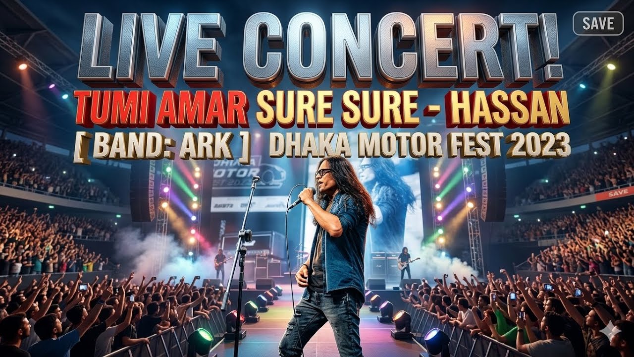 LIVE CONCERT Song Title: Tumi amar sure sure- Hassan  [ Band: Ark ] DHAKA MOTOR FEST 2023.