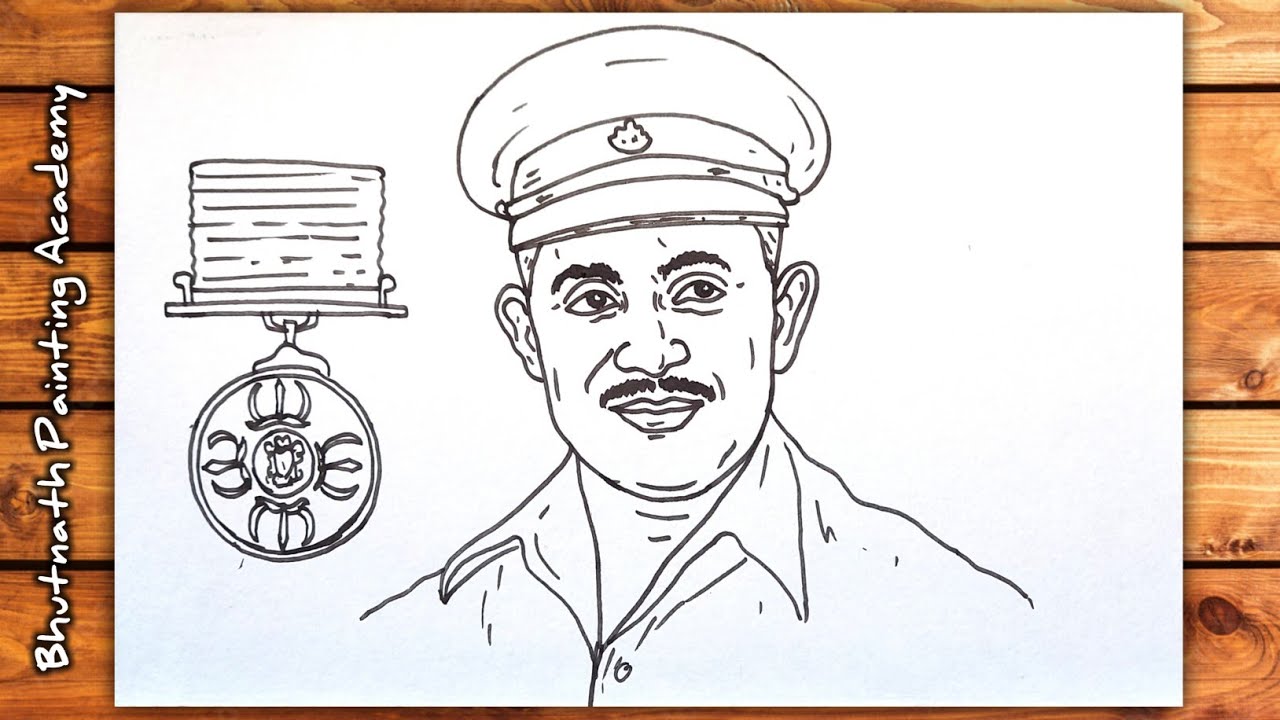 veer gatha drawing||major somnath sharma drawing||gallantry award winner drawing