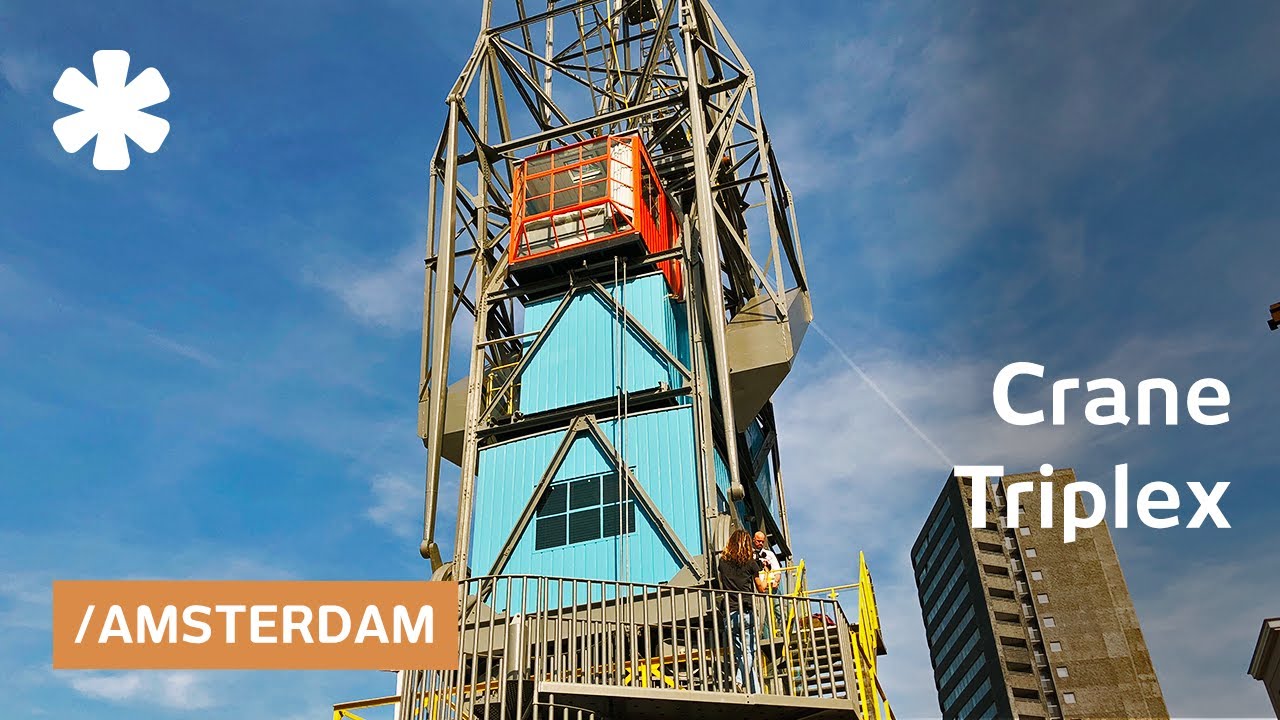 Crane Triplex: vacated harbor crane as micro-flat over Amsterdam