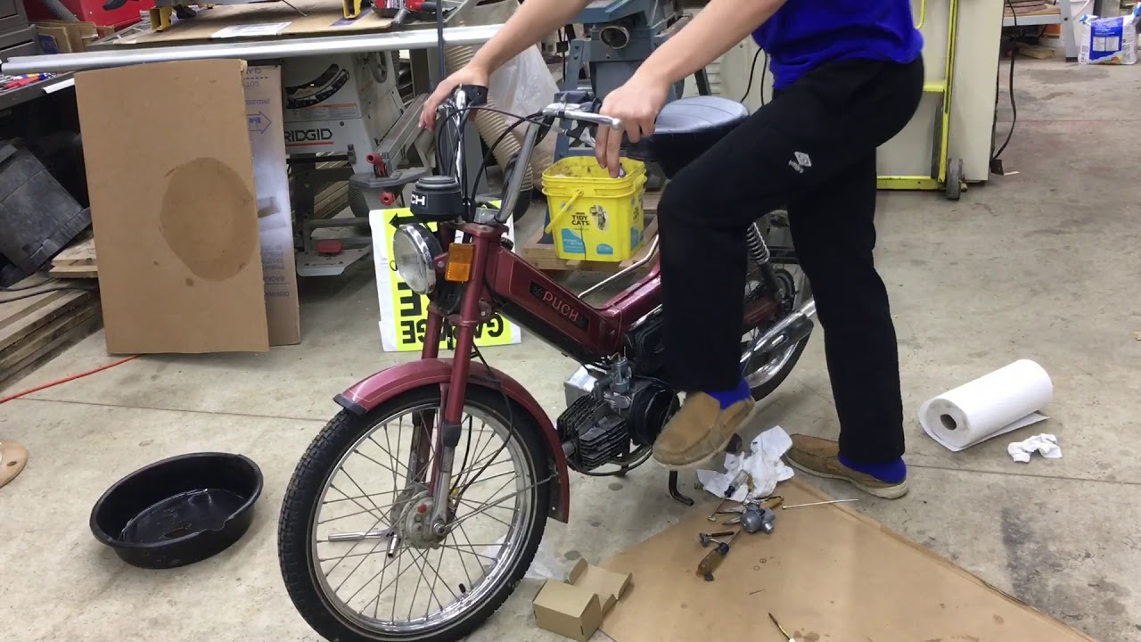 Carb change on Puch moped
