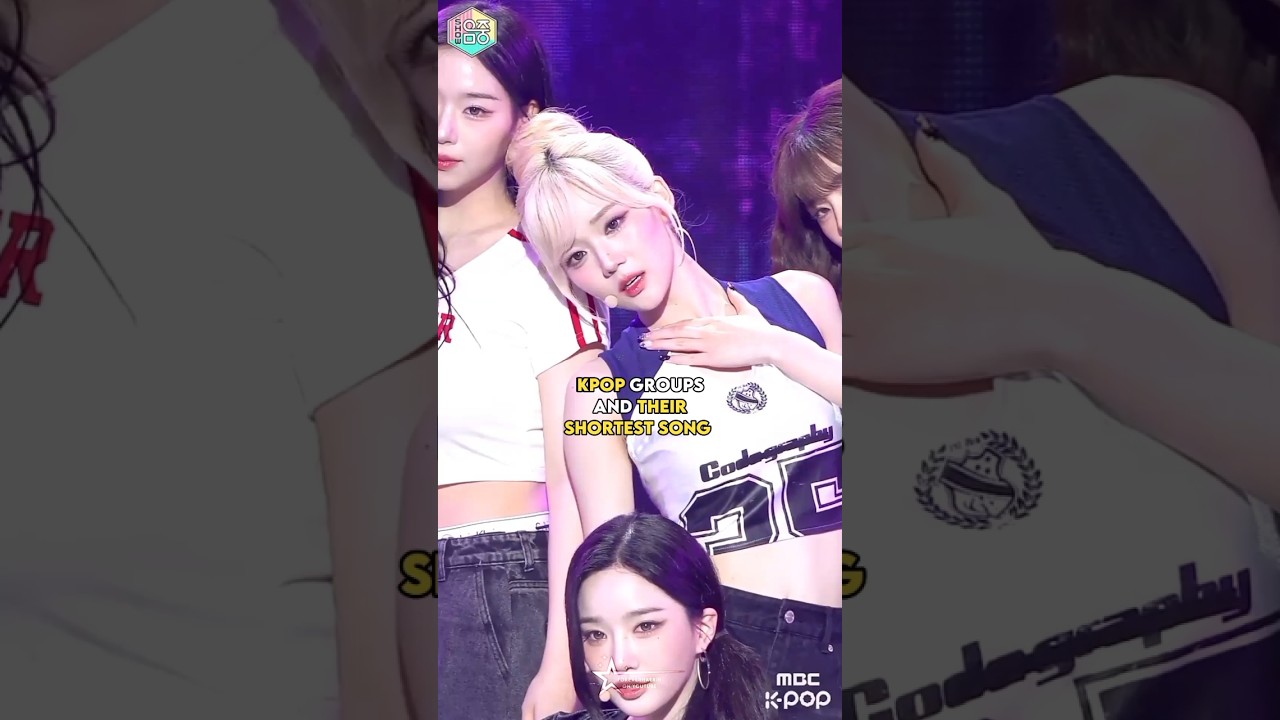kpop groups and their shortest song #kpop #kpopedit #kpopgroups #gnarly #shorts #kpopcontent