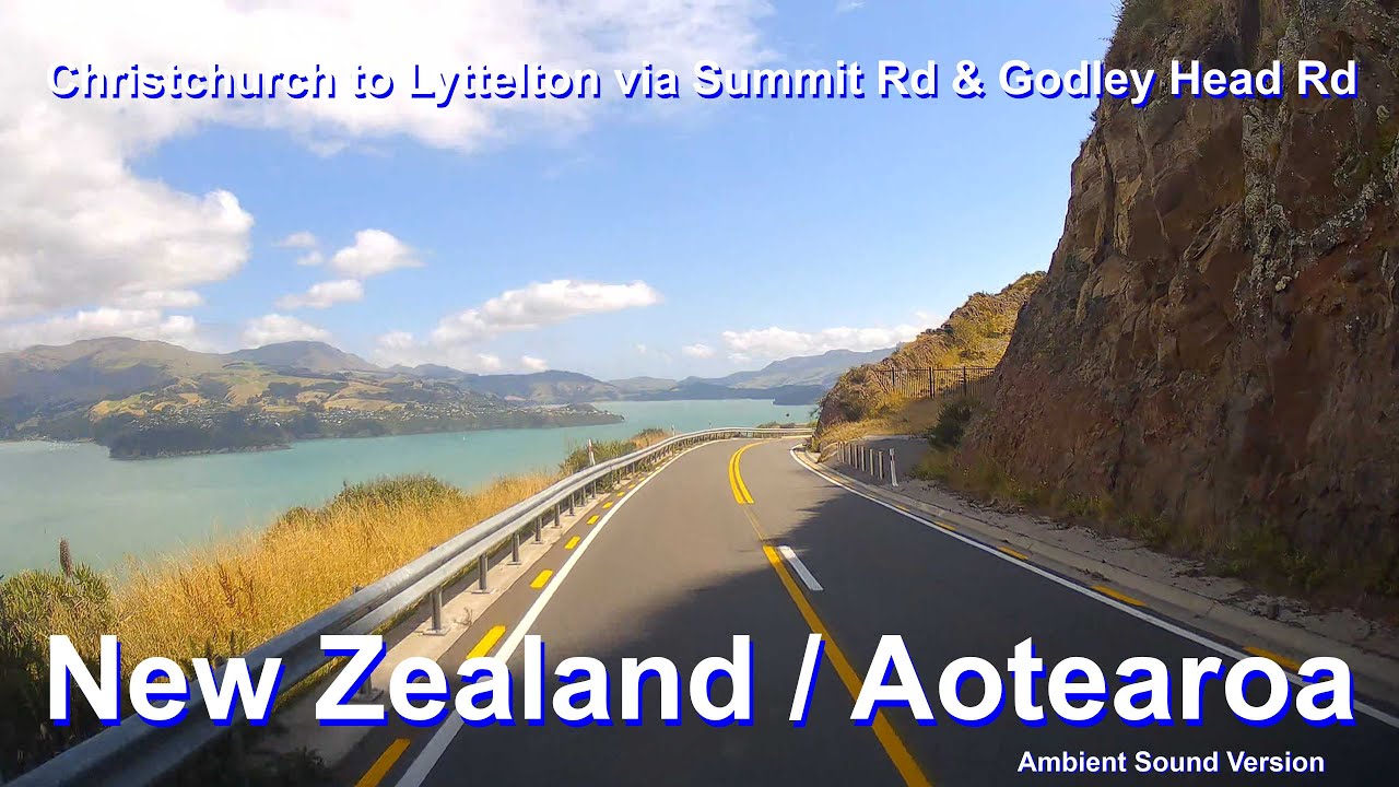 New Zealand Scenic Drive,Christchurch to Lyttelton via Summit Rd & Godley Head Rd,Aotearoa Road Trip