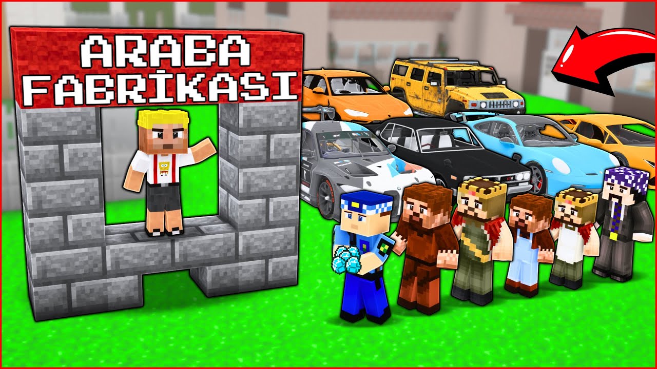 EFEKAN ARABA FABRİKASI KURDU! 🤑 -Minecraft