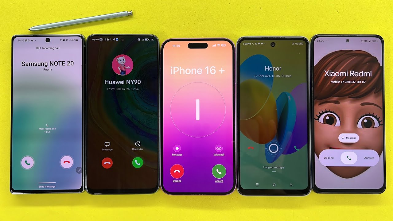 Madness Incoming Call iPhone 16+, Huawei Y90, Xiaomi Redmi N11, TECNO GO 24, Samsung Note 20 
