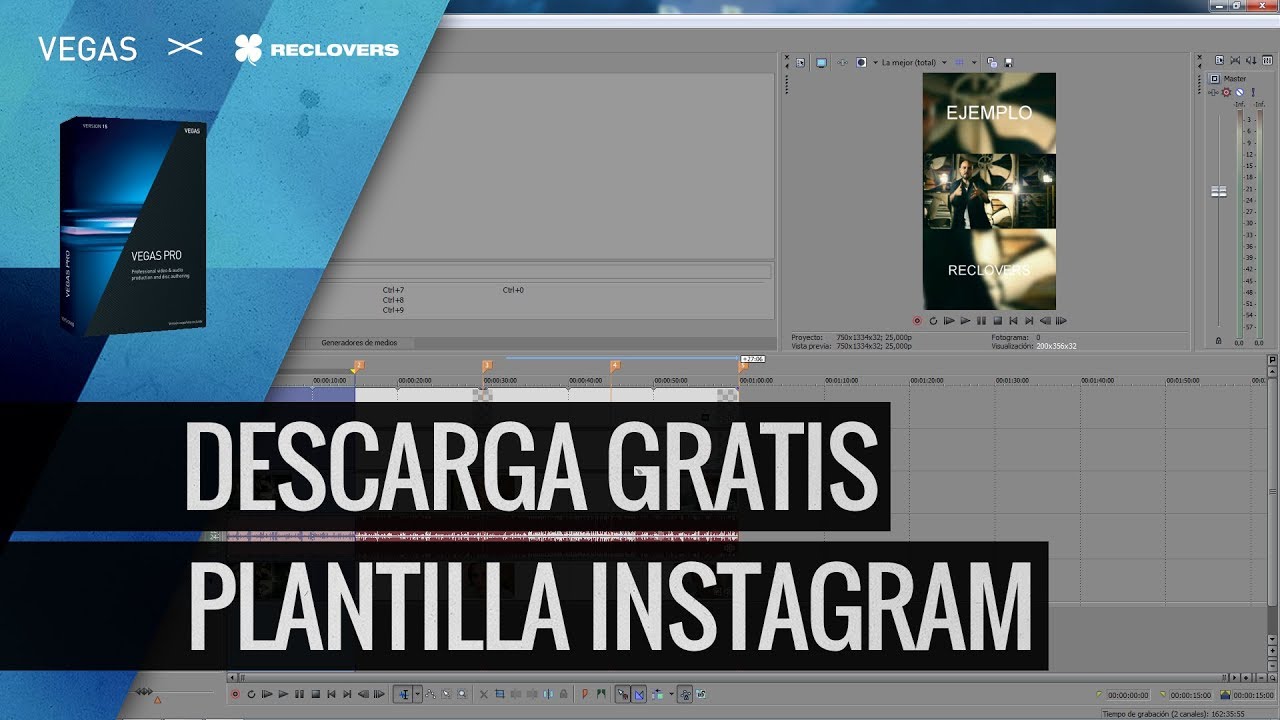 VEGAS PRO 13, 14, 15 y 16 Descarga gratis proyecto .veg para historias de Instagram
