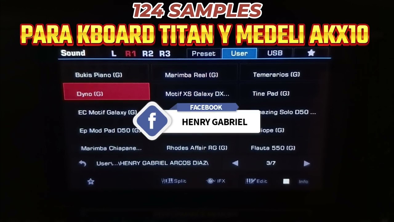 124 Samples para kboard titan y Medeli akx10