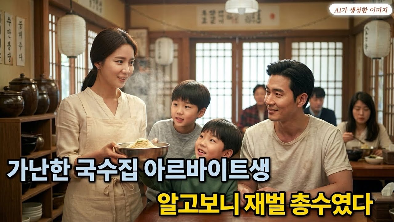 두 아들과 가난한척 국수집 주방보조로 취업한 재벌CEO… 운명의 여자를 만났다!