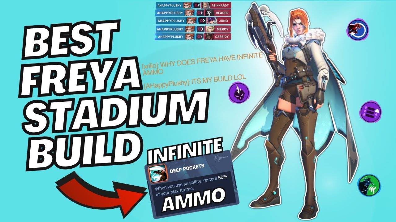 This INFINITE AMMO FREYA STADIUM BUILD is BROKEN (Overwatch 2)