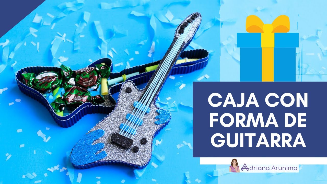 ⭐𝗖𝗮𝗷𝗮 𝗱𝗲 𝗥𝗘𝗚𝗔𝗟𝗢 en forma 𝗱𝗲 𝗚𝗨𝗜𝗧𝗔𝗥𝗥𝗔 🎸 Manualidades para el día del amor y la amistad⭐ DIY guitarra