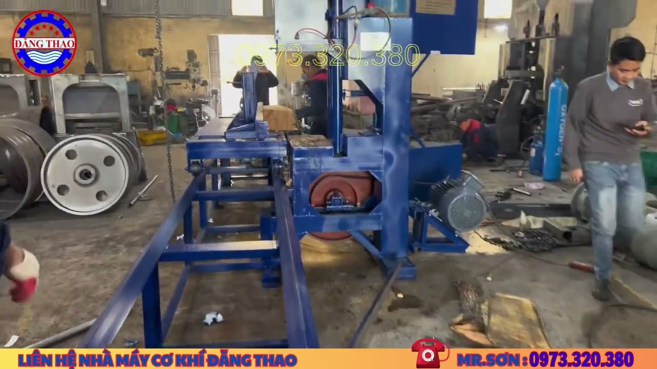 Máy xẻ CD đứng bàn trượt dài 2m5 hành trình xẻ gỗ dài 2m7 | LH.0973.320.380