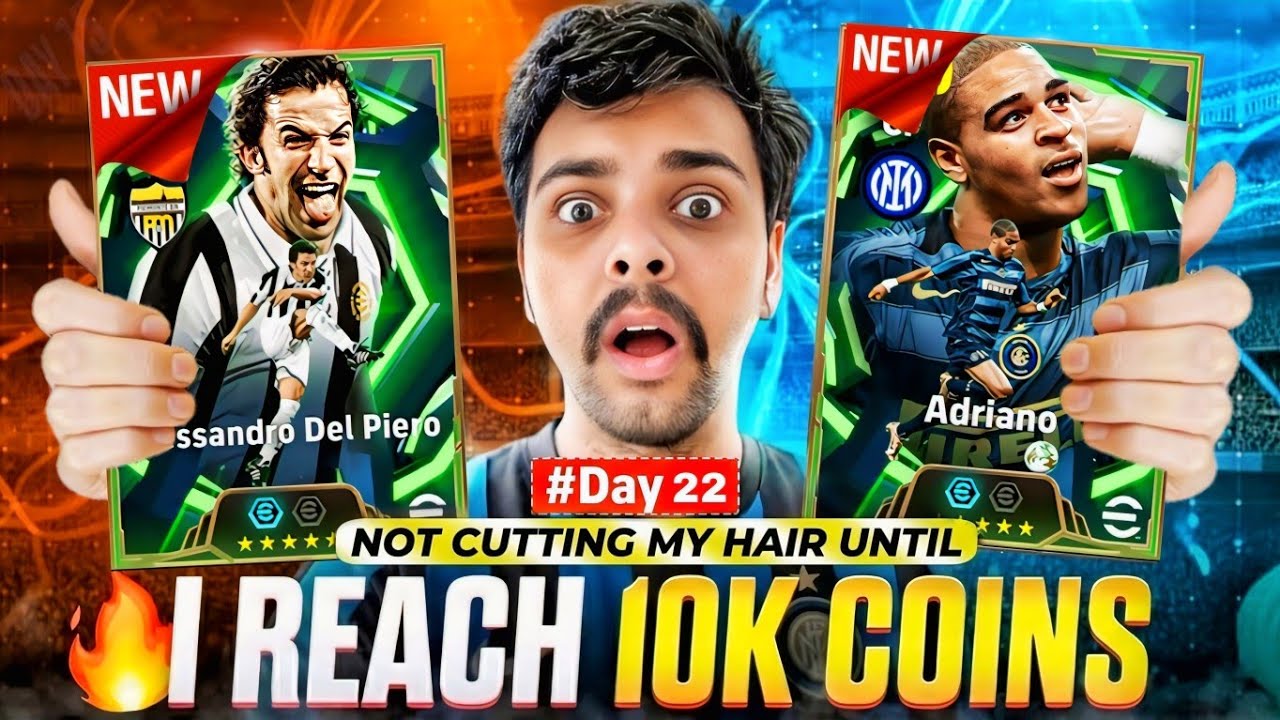 Day 22 of not cutting my Hair untill Saving 10,000 eFootball Coins 😯 New Epics & Pack Opening 