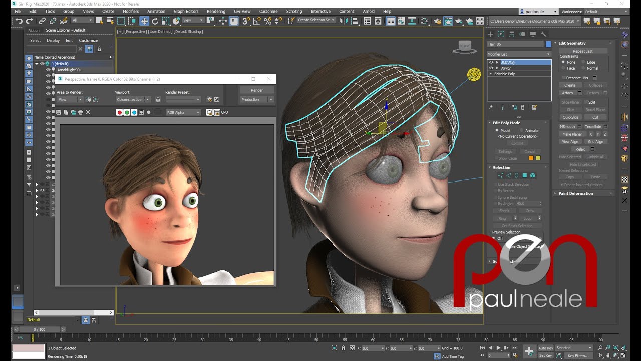 Game Ready Hair in 3DS Max