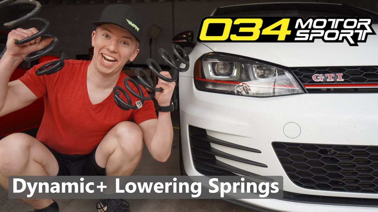 Установка заниженных пружин Mk7 GTI 034 Motorsport Dynamic+