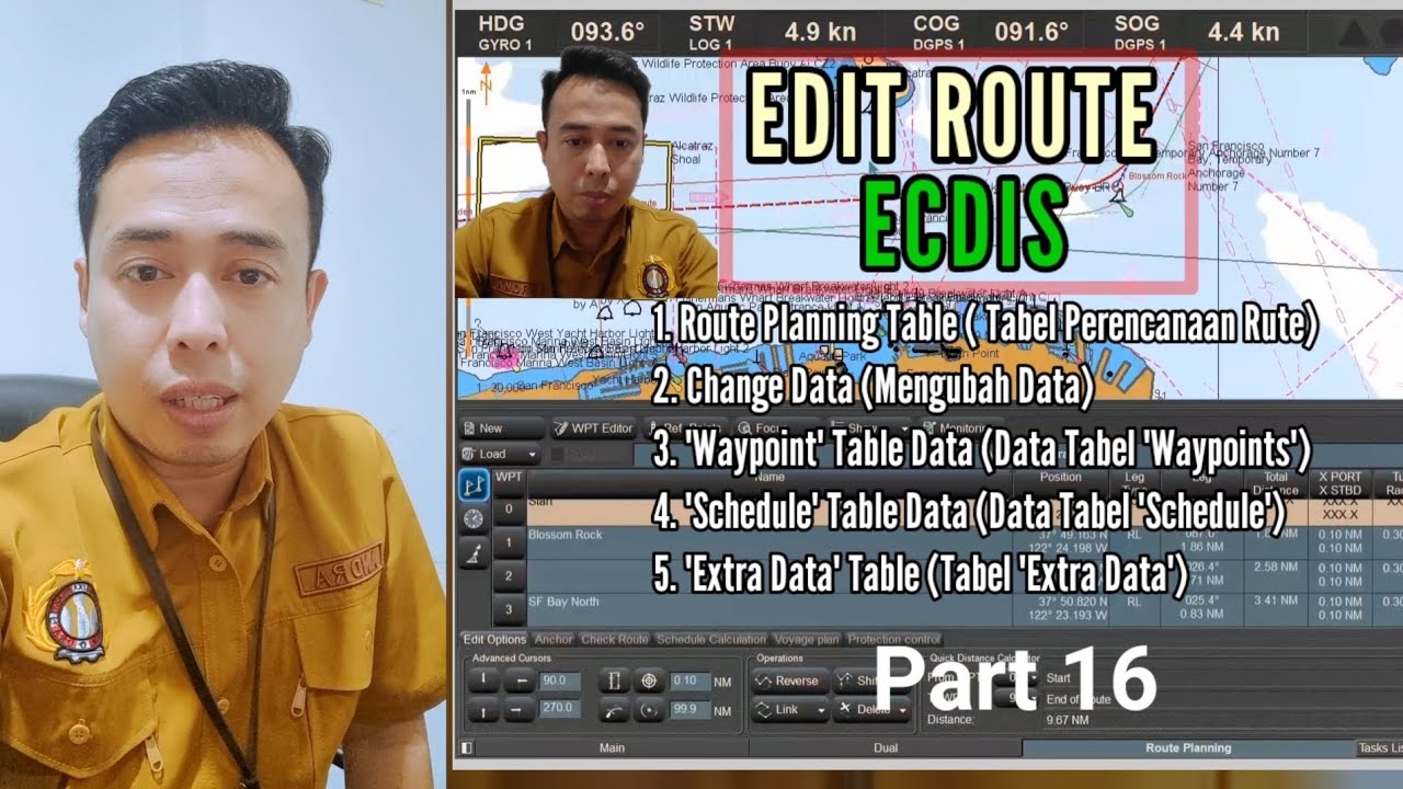 ECDIS Part 16 | EDIT ROUTE ECDIS (ROUTE PLANNING) by 