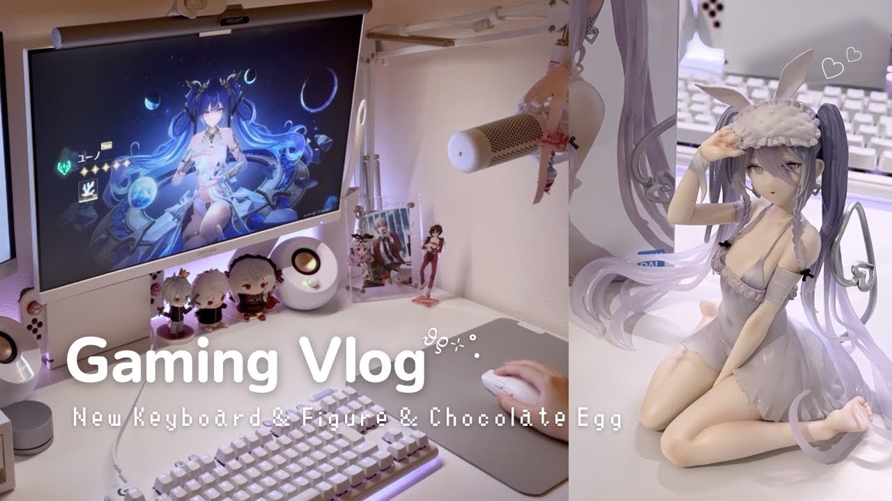 Game Vlog | Logicool ゲーミングキーボード☁️ | にじさんじチョコエッグ🍫 | rurudoフィギュア🪽‎🤍 | 鳴潮🌙
